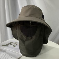 피닉무역 남성 야외 자외선 차단 낚시 모자, M (56에서 58CM), 아미그린