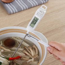 심부 탐침온도계 조리용 요리용 스테이크 고기온도계, 화이트