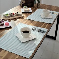 체크식탁매트