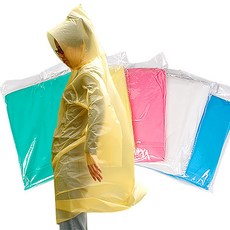 일회용 우비 / 비닐 우의 남자 여성 비옷 등산 휴대용, 비닐우비 화이트, 1개