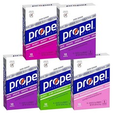PROPEL 전해질 및 비타민이 함유된 음료 믹스 파우더 팩 50 개 버라이어티 팩 23.8 g 50 개, 4가지 맛 버라이어티 팩