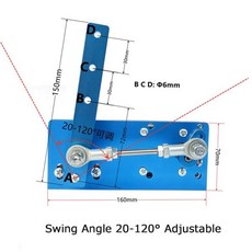 기어 모터 자동 워블러 머신 20-120 도 DC 12V 24V DIY 디자인 왕복 흔들기 스윙 각도 조절 가능, [04] 12V 40times min, [03] US, 1개