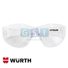 WURTH 작업용 보안경 투명/김서림방지/눈보호/안전, 노랑, 1개
