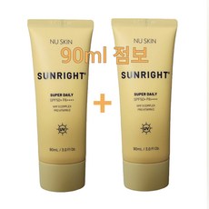 뉴스킨 선라이트 수퍼 데일리 SPF50+ PA++++ 대용량 90ml 선크림 점보, 2개