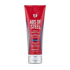 SteelFit Abs of Steel - Maximum Definition Cream - 5% CoAxel - Topical Cream - Workout Enhancer - Sk, 단일상품