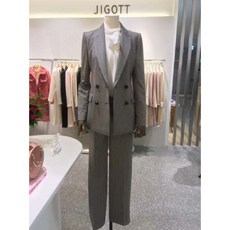 [현대백화점]지고트(JIGOTT) JK2E0JK11+SL11 체크 더블 버튼 수트셋업