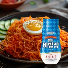 팔도 비빔 국수 면 양념 소스 380g 골뱅이 무침 회 해산물 양념, 1개