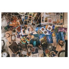 빈티지라벨직조라벨장미플라워라벨