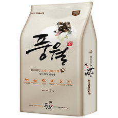 풍월 천하제일 전연령 오리고기 쌀 강아지 사료, 1개, 5kg