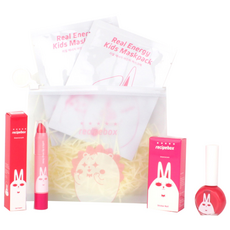 Recipebox 孩童旅行彩妝組, 收納袋+面膜2入+唇彩筆+粉色指甲油, 1組