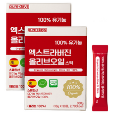 퓨어데이즈 아침엔 100% 유기농 엑스트라버진 올리브오일 스틱 스페인, 60개, 10g