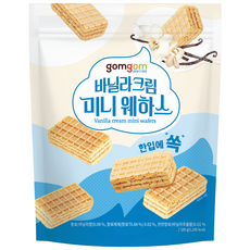 gomgom 香草奶油迷你威化餅, 230g, 1包