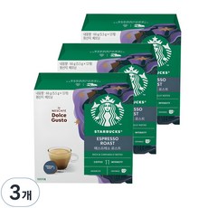 스타벅스 에스프레소 로스트 by 네스카페 돌체구스토 캡슐커피, 5.5g, 12개입, 3개