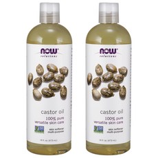 Now Foods 100% 퓨어 캐스터 오일, 473ml, 2개