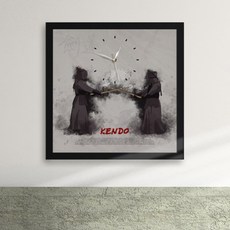 아트박스/꾸밈 iz186-검도액자벽시계03_디자인액자시계, 화이트／C