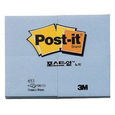 [107616]포스트-잇(653/하늘/3M), 단품