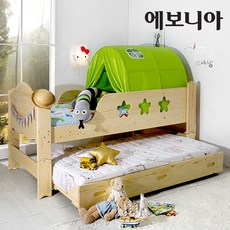 에보니아 앤디 이단침대 하부침대형[매트포함] seo등급, 내추럴, 앤디이단_인조라텍스매트리스