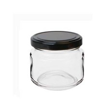 선택38)쨈병유리밀폐Low 500g(400ml)-블랙, 1개, 400ml
