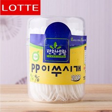 200p 롯데 편한생활 이쑤시개(PP원형) (6cm) 일회용품, 200개입, 1개