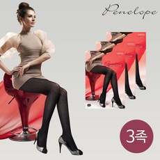 [페넬로페] 도트 다이아 패턴 스타킹 3족세트