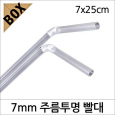 주름투명 빨대 7mmX25cm, 10000개입, 1개