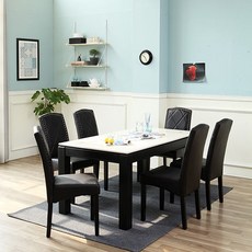 베스트리빙 앨빈코코 6인의자형대리석식탁세트/의자6개/6인테이블/테이블/테이블세트/6인용 테이블세트/6인용 대리석 테이블세트/식당식탁/카페테이블/대리석 상판, 화이트대리석/코코초코의자6개