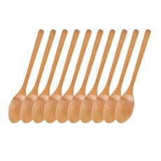 대나무수저10개, 베이지, 1