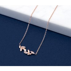 킨트 주얼리 14k 18k 월계수 목걸이 골드(화이트/로즈골드)목걸이