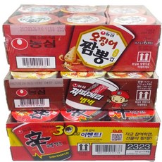 농심 신라면컵 6개 + 짜파게티범벅 6개 + 오징어짬뽕컵 6개, 1개