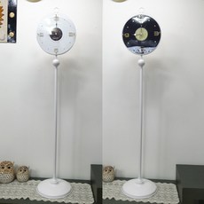 쇼핑아트 레코드 스텐드형 벽시계, 블랙