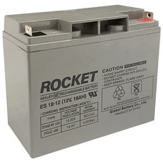 [연축전지] 로케트 ES18-12 12V 18A /납전지/전동차/예비보조전력/배터리, 1개, 1개