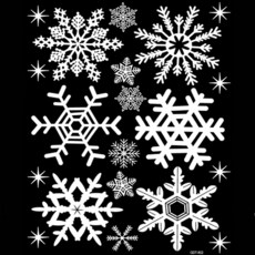 조인컴퍼니 크리스마스 스티커 겨울눈꽃_4종택1, 겨울눈꽃대1_GDT-801, 겨울눈꽃 대1_GDT-801