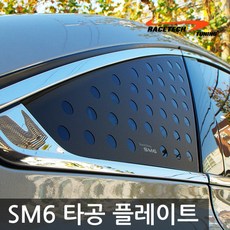 레이스텍 SM6 3D입체 타공플레이트/C필러 쿼터글라스, SM6 타공플레이트, 1세트