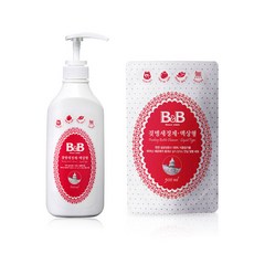 비앤비 젖병세정제 액상 용기 600ml + 리필 500ml, 1세트, 용기 1 + 리필 1