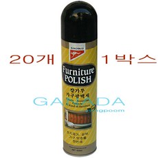 가구광택제-420ml-20개입 가구 장롱 문갑 화장대 서랍장 식탁 테이블 책상 방문 목재류 광택제 코팅제 왁스 보호제 먼지제거 스프레이형 청소약품, 1개, 420ml, 420ml