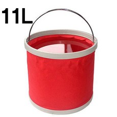 제이앤씨 접이식 물통 9L 11L, 11L접이식물통-레드, 1개