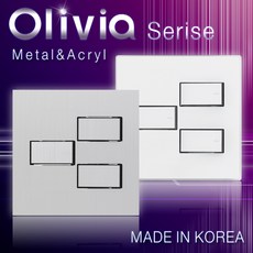 상도전기 스위치 콘센트 모음 국산 3로 CATV 유니트 모듈라 메탈 아크릴 스위치, 1개, [선택05-2] 와이드 3구 스위치(아크릴)