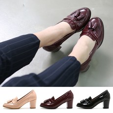 BB-6601 에나멜 태슬 미들 부티힐 6cm