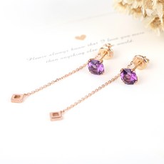 14k유색보석드롭귀걸이