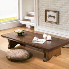 한솔종합목재 대청마루 A형 1500 원목 거실 테이블, 월넛