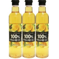 (상온)cj제일제당(주) 100%자연발효 레몬식초, 3개, 800ml