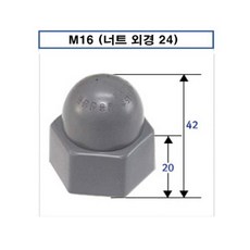 볼트캡 PVC캡 볼트스몰캡 M16, 1개