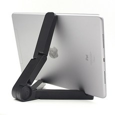 제이앤유 스마트패드 태블릿 접이식 거치대, 블랙, 단일상품
