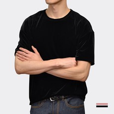 나쁜남자 T5308 크러쉬 벨벳 오버사이즈 티셔츠