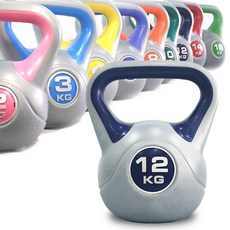 프로모릭스 컬러 스윙 케틀벨, 스타일리쉬 케틀벨 12kg, 네이비+회색