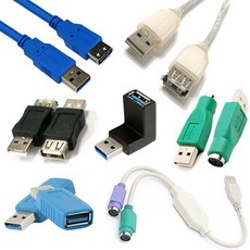 더블스피드 마이크로 USB 케이블 PS-2 키보드 마우스 등 변환젠더 연장케이블, AQ0052