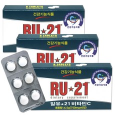 알유21 비타민C 6정/RU21/ru21/건강기능식품/음주전후/숙취해소, 12개(1박스)