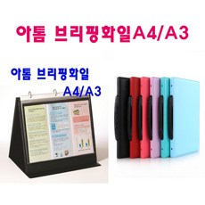 아톰 브리핑화일 포토폴리오 화일 A4 가로형, A4-PF303/적색