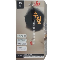 수월 명품 헤어칼라 크림, 7S 흑색, 1개