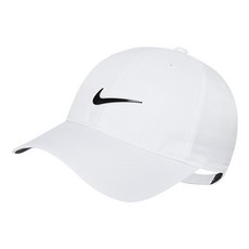 나이키골프 드라이핏 스우시 프론트 캡 모자 548533, WHITE/BLACK